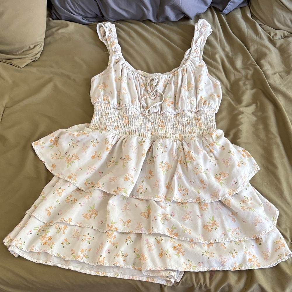 Floral Tiered Dress with Ruffle Straps